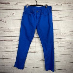 Levis men's solid blue straight leg 511 jeans denim pants Sz W32 L32